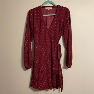 Long Sleeve Wrap Dress